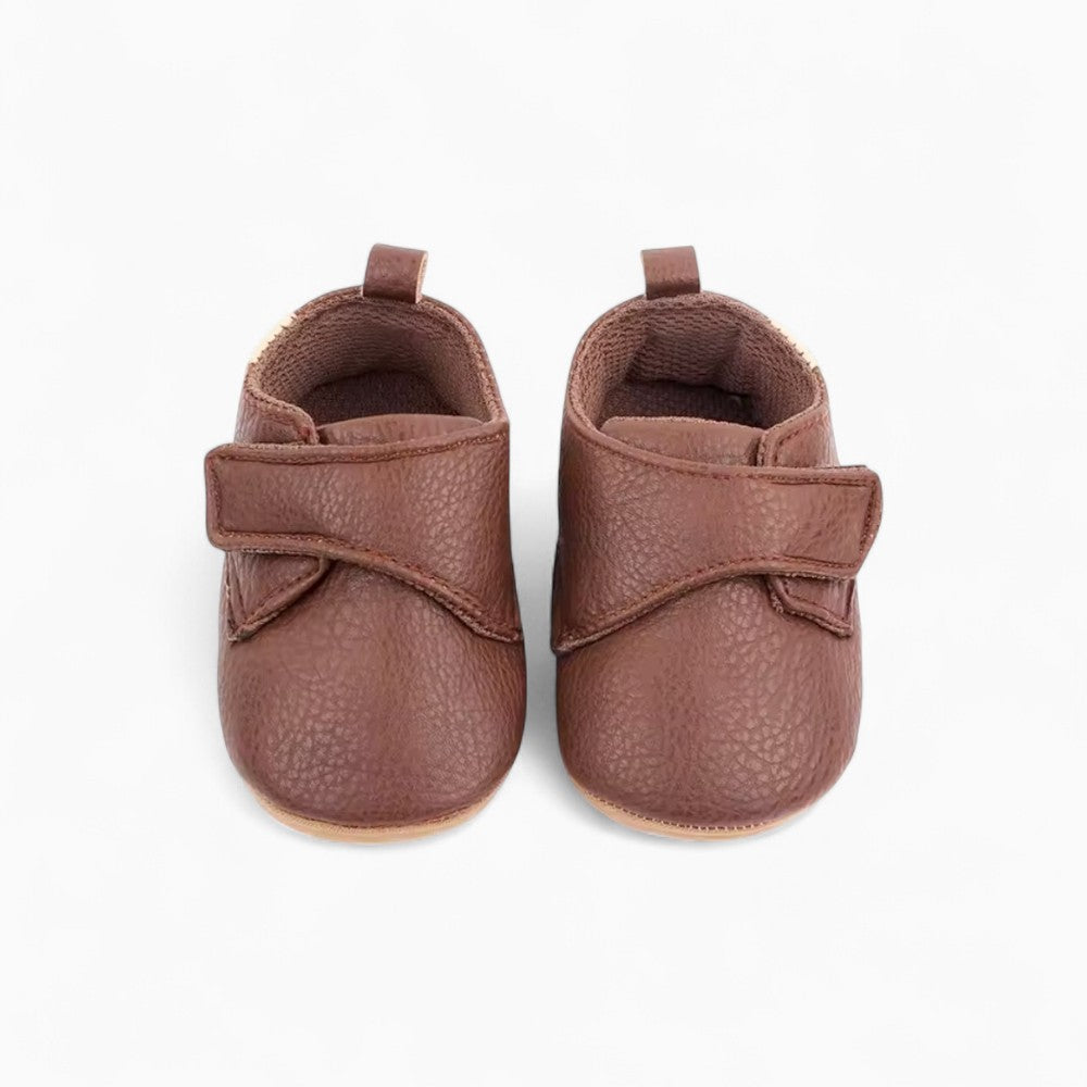 Mocassins Effet Cuir Scratch Avec Semelle Antidérapante Pour Bébé