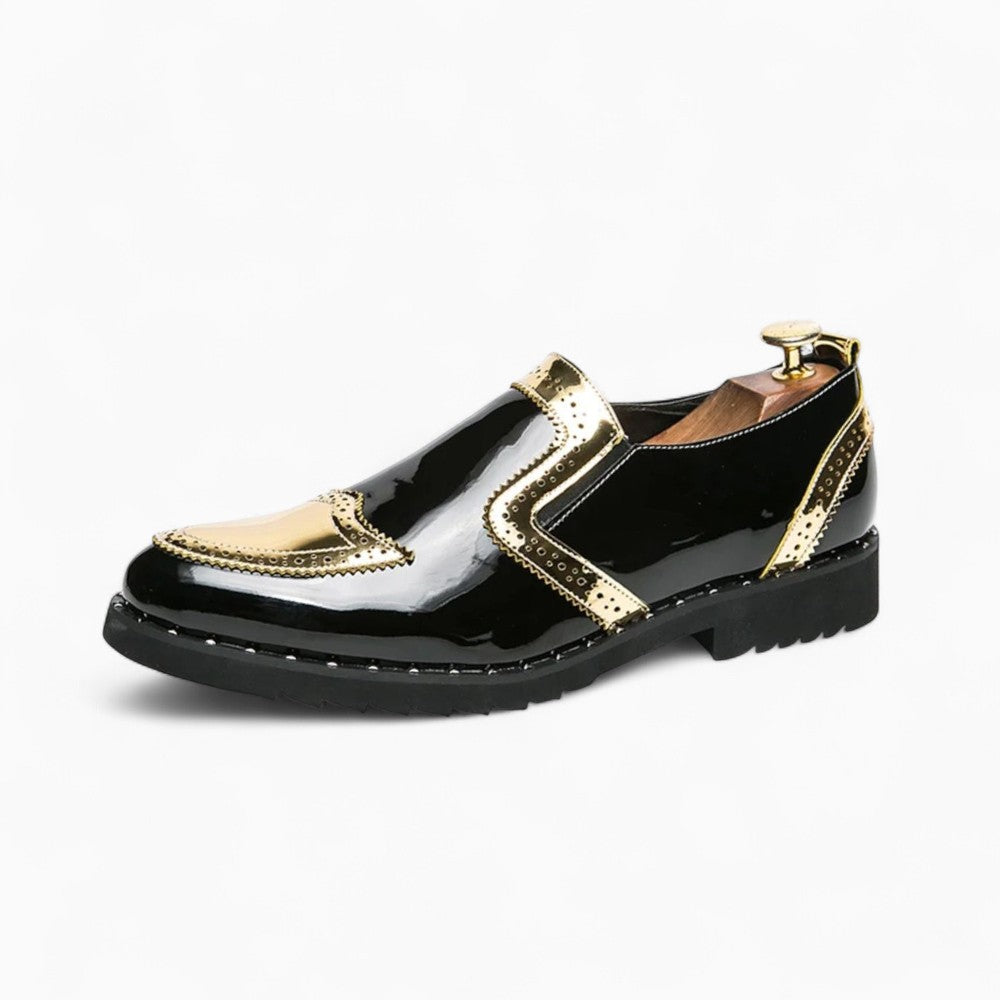Mocassins Dorés Élégants Pour Hommes