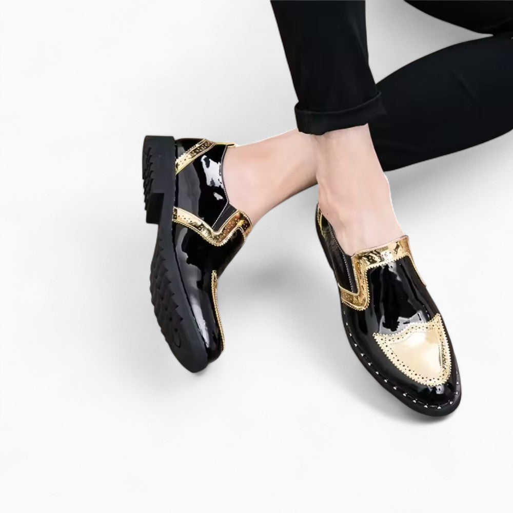 Mocassins Dorés Élégants Pour Hommes