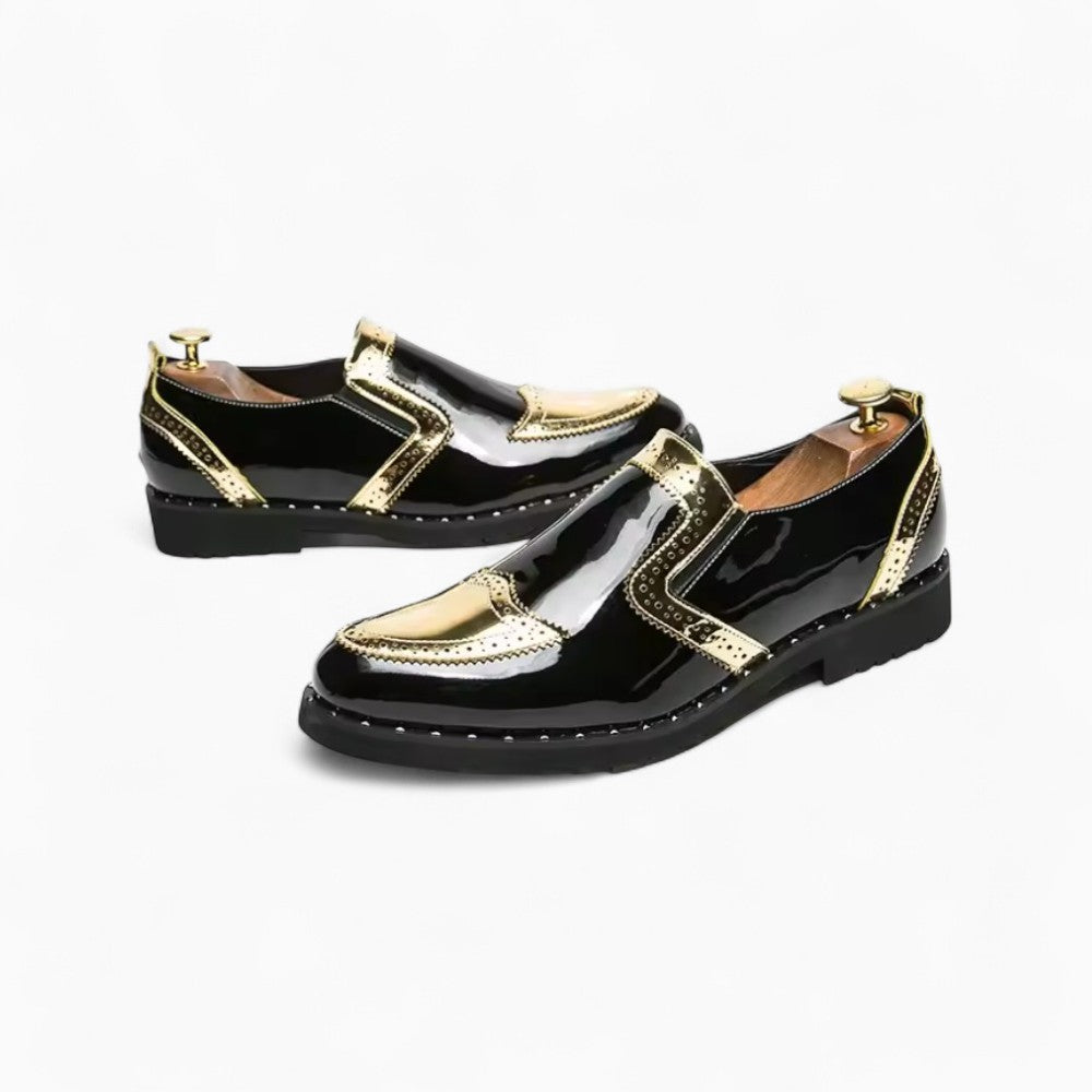 Mocassins Dorés Élégants Pour Hommes