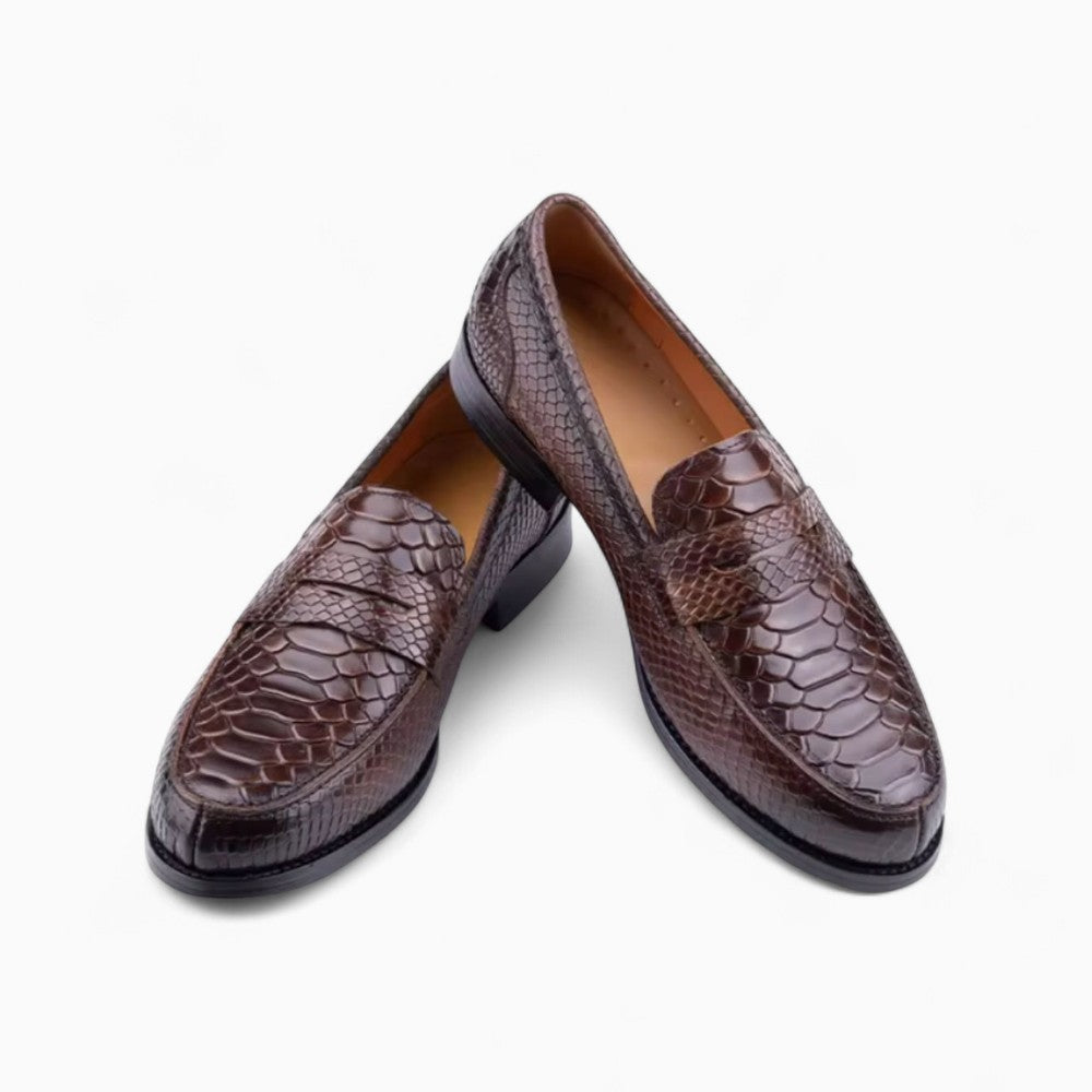 Mocassins Décontractés Marron En Cuir Véritable Pour Homme