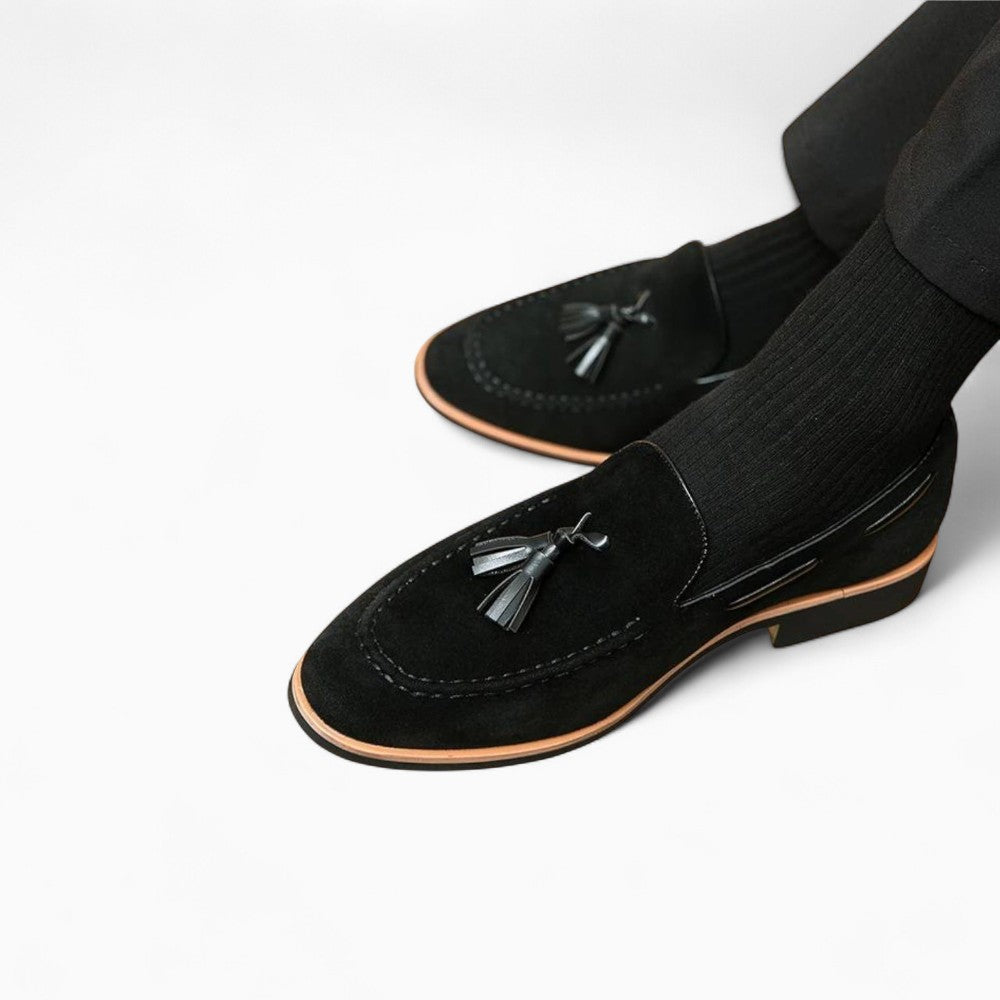 Mocassins Décontractés En Daim véritable À Glands Pour Homme