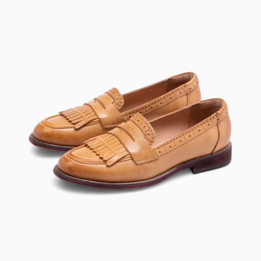 Mocassins Décontractés En Cuir Véritable Pour Femmes