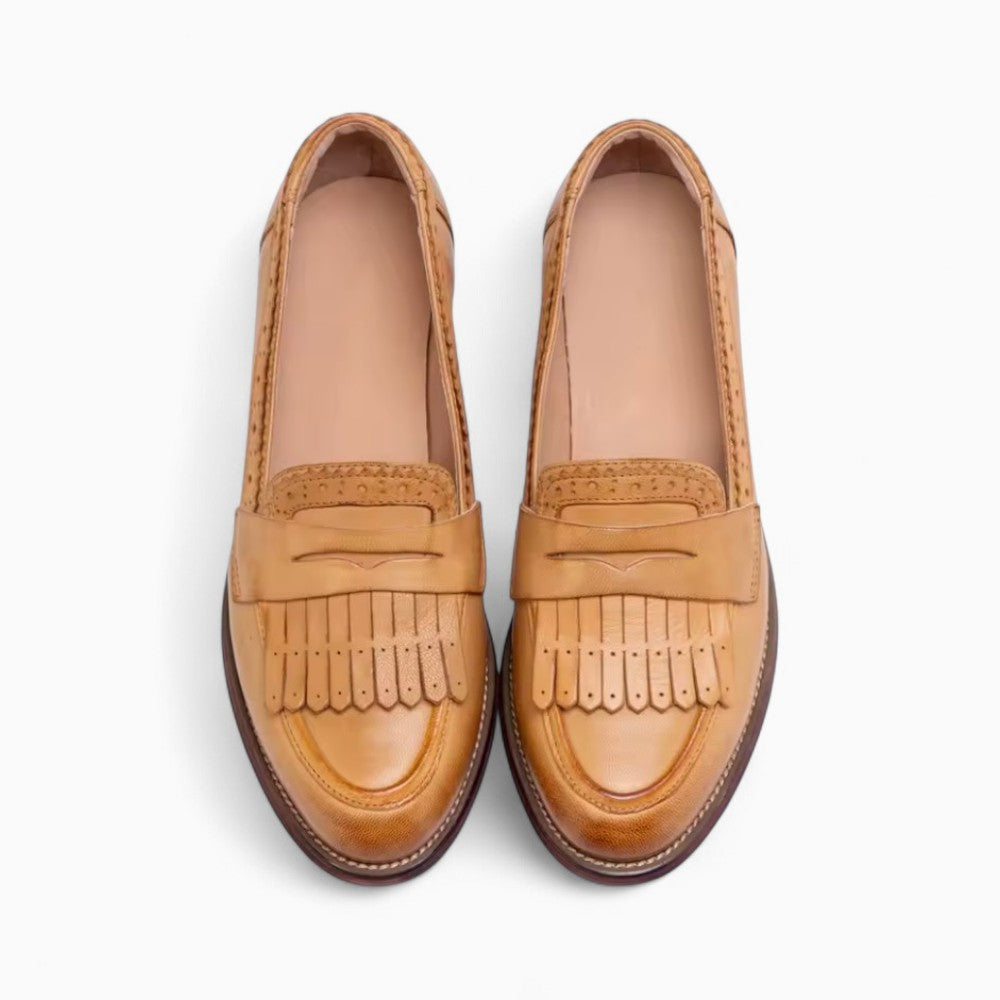 Mocassins Décontractés En Cuir Véritable Pour Femmes