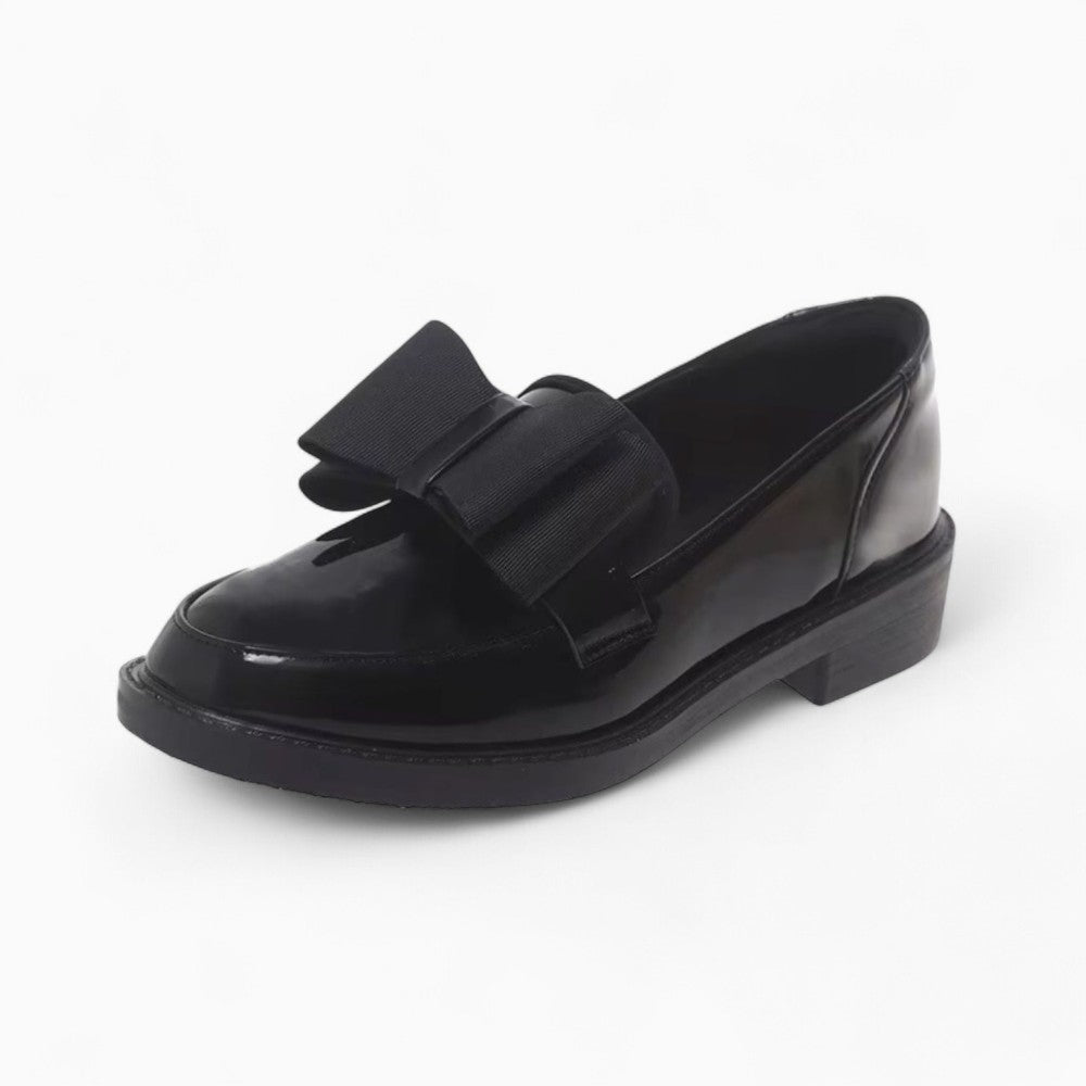 Mocassins Décontractés Avec Un Nœud Papillon Noir Pour Femmes