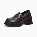 Mocassins De Style Britannique À Plateforme Pour Femmes
