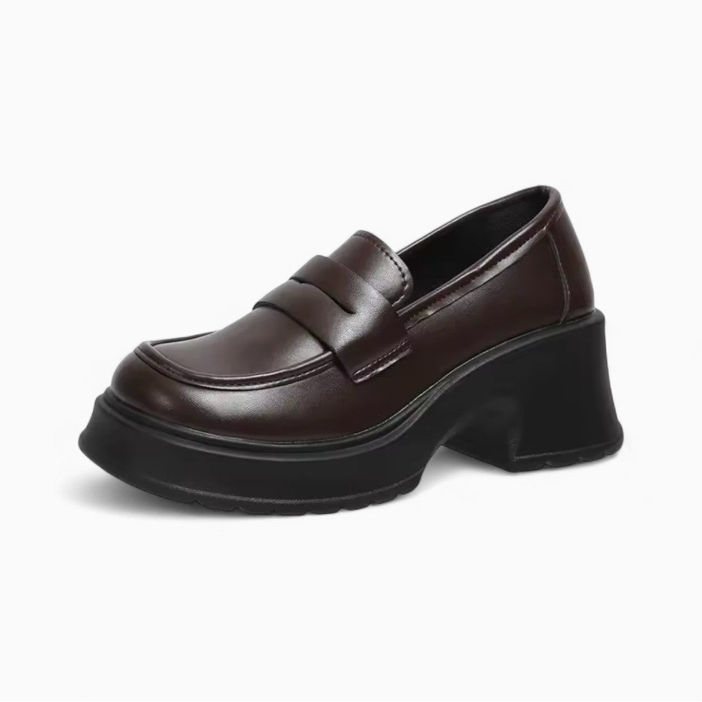 Mocassins De Style Britannique À Plateforme Pour Femmes
