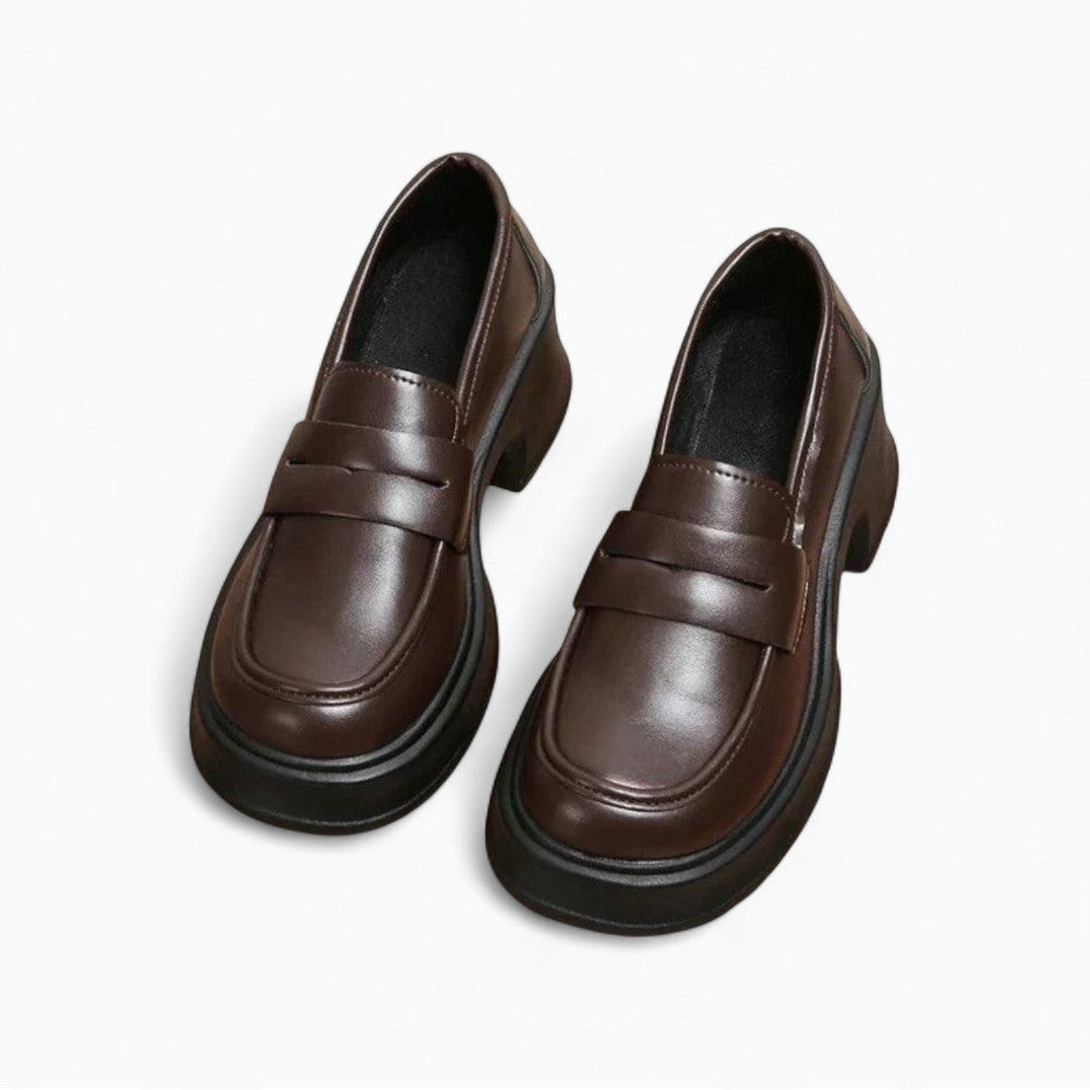 Mocassins De Style Britannique À Plateforme Pour Femmes