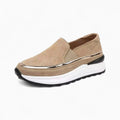 Mocassins Daim À Plateforme Compensée