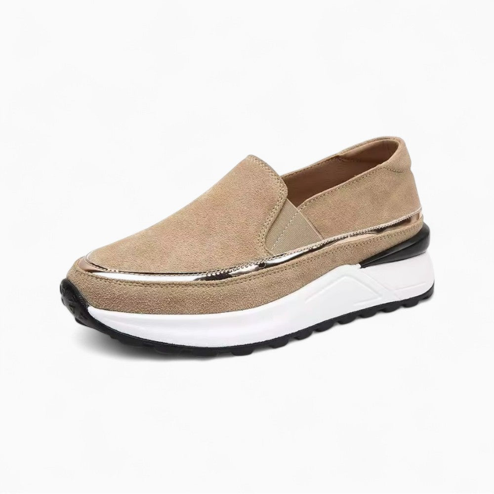 Mocassins Daim À Plateforme Compensée