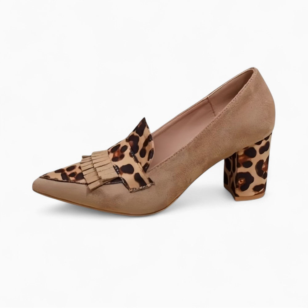 Mocassins Daim À Talons Hauts Pour Femmes