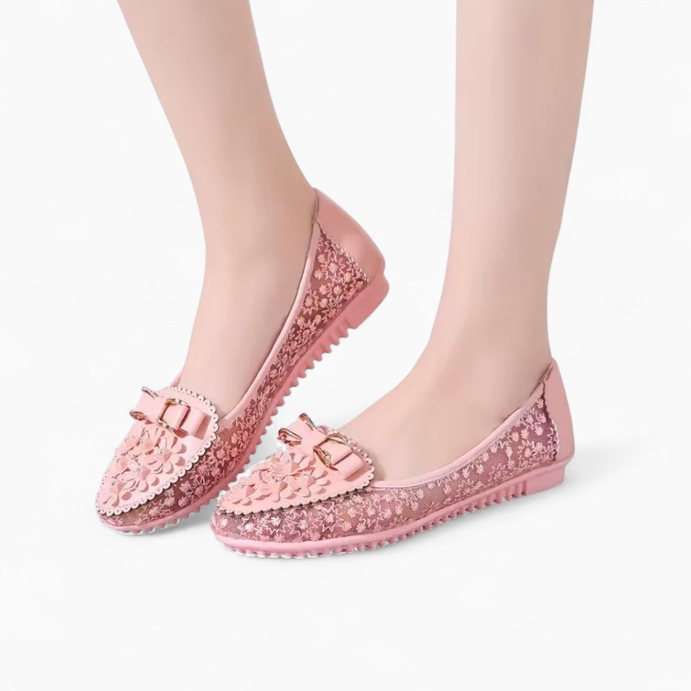 Mocassins D’été Avec Fleurs Brodées Pour Femme