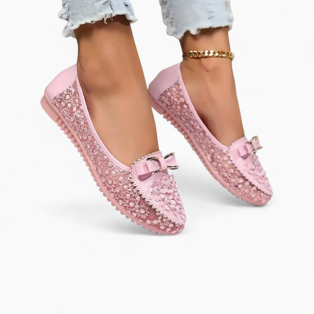 Mocassins D’été Avec Fleurs Brodées Pour Femme