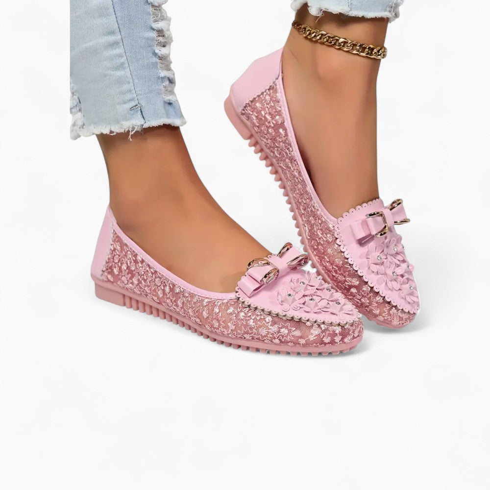 Mocassins D’été Avec Fleurs Brodées Pour Femme