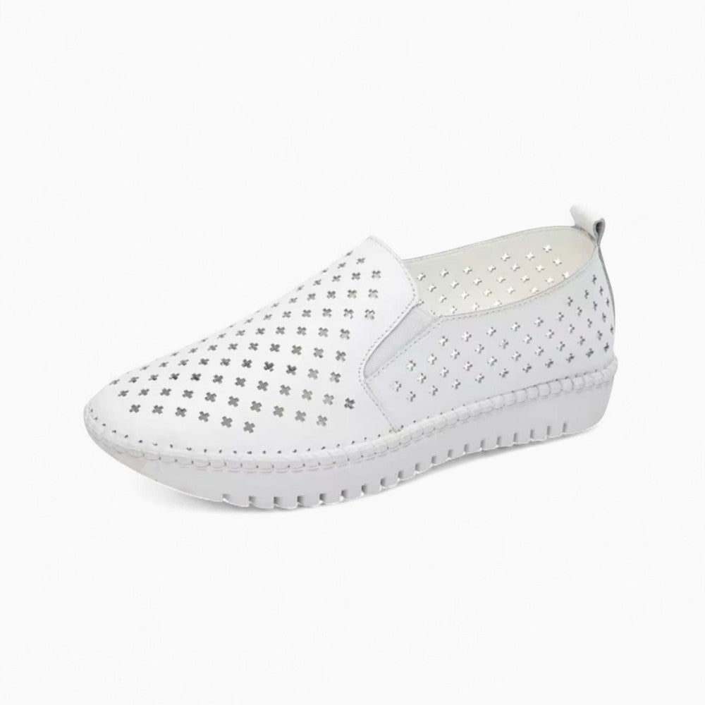 Mocassins Compensés Avec Motifs Étoiles Ajourés Pour Femme