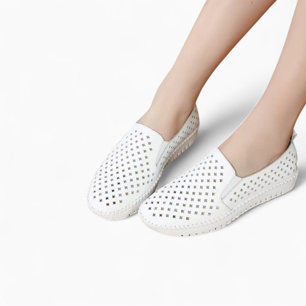 Mocassins Compensés Avec Motifs Étoiles Ajourés Pour Femme