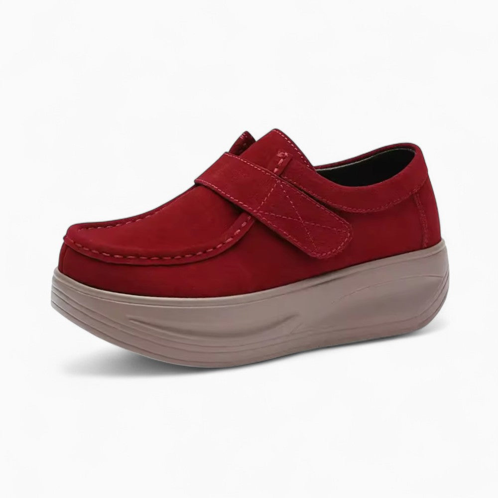 Mocassins Compensés Avec Fermeture Velcro Pour Femme