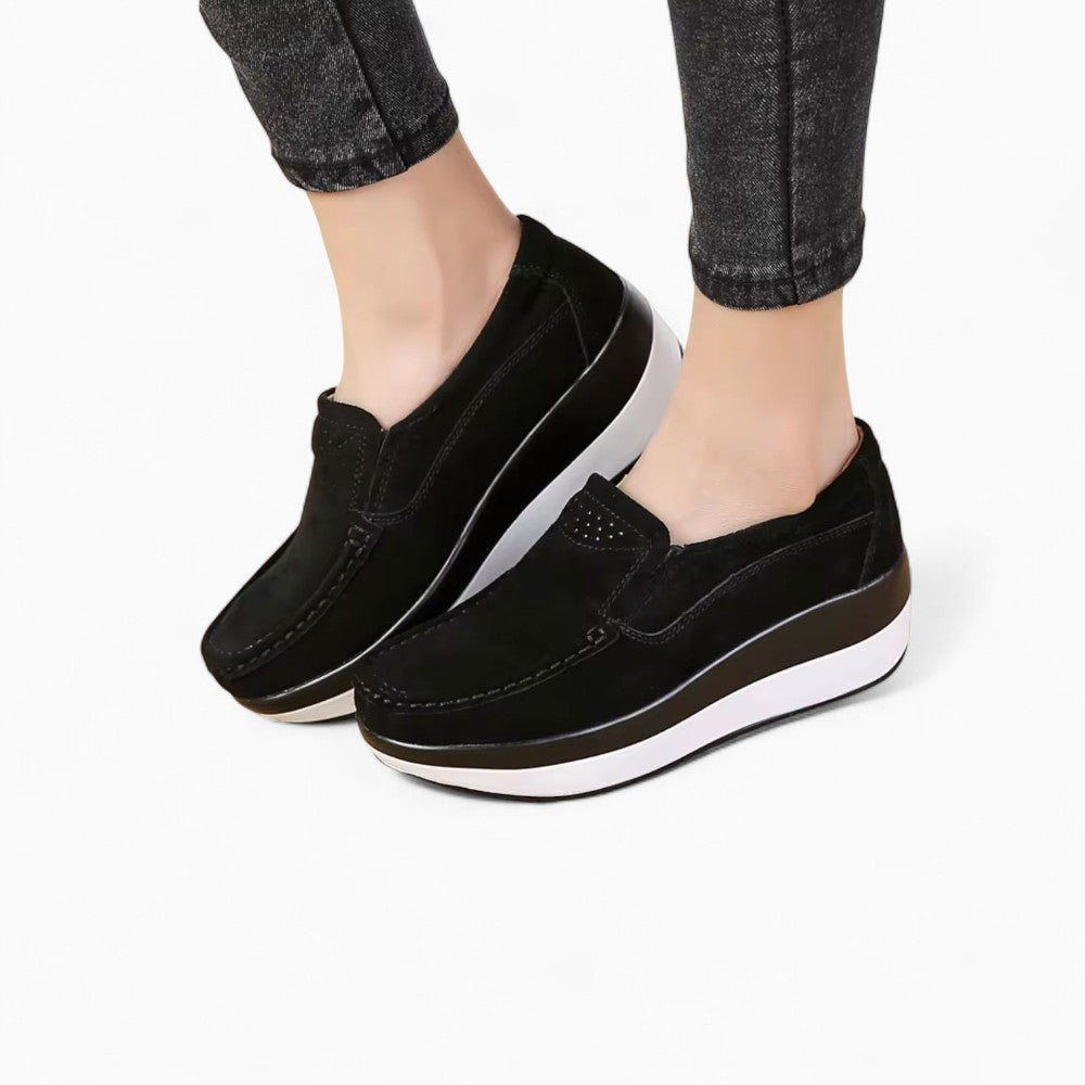 Mocassins Orthopédiques À Semelle Compensée Pour Femme