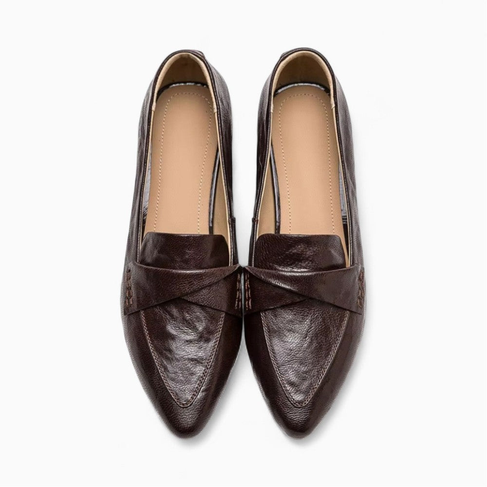 Mocassins Avec Dessus Matelassé À Talons Carrés Pour Femme