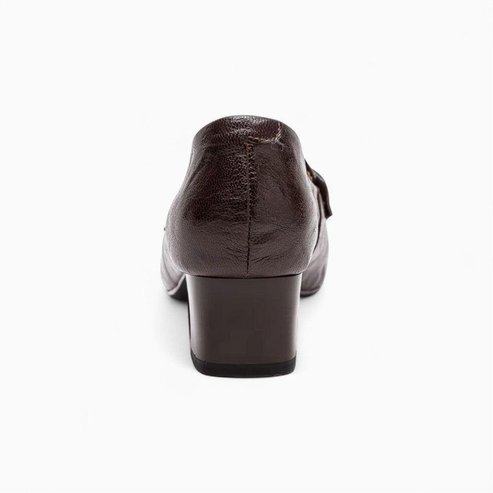 Mocassins Avec Dessus Matelassé À Talons Carrés Pour Femme