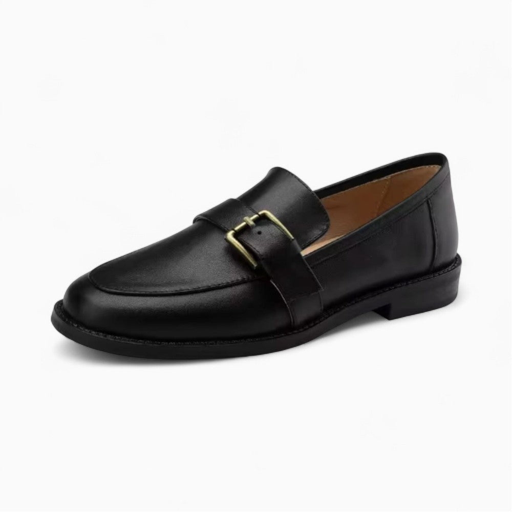 Mocassins Avec Boucle En Métal Noir
