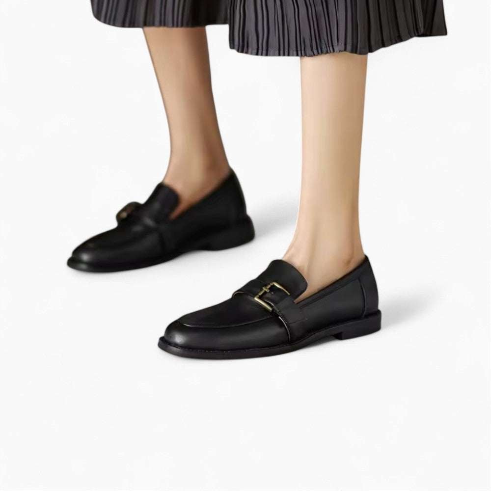 Mocassins Avec Boucle En Métal Noir