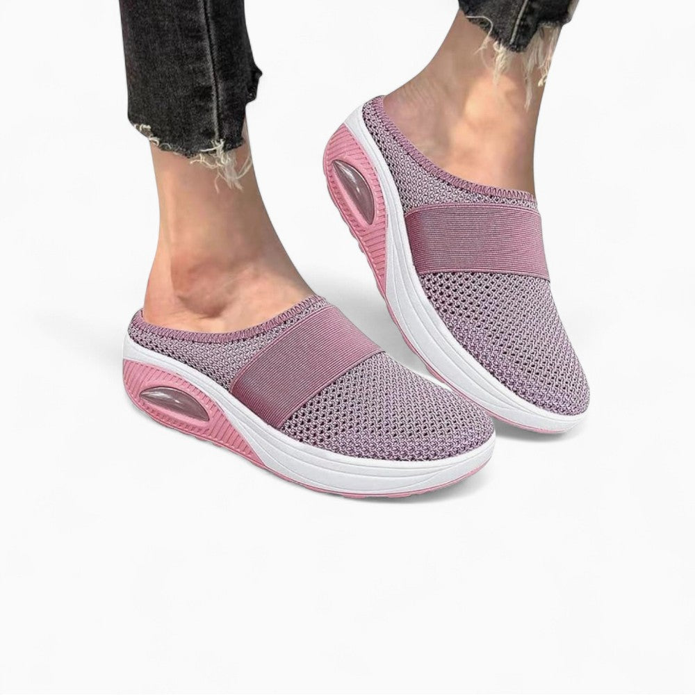 Mocassins Ajourés Style Vintage À Petit Talon Compensé Pour Femme