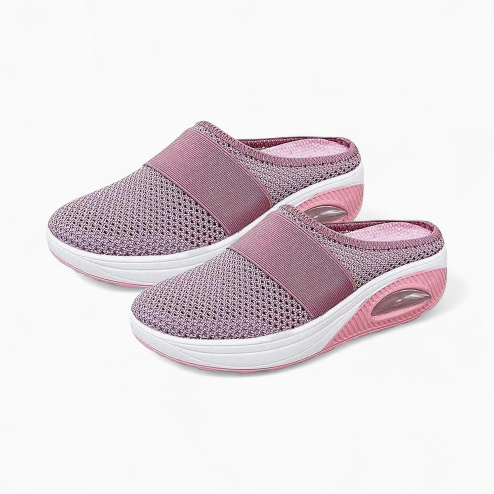 Mocassins Ajourés Style Vintage À Petit Talon Compensé Pour Femme