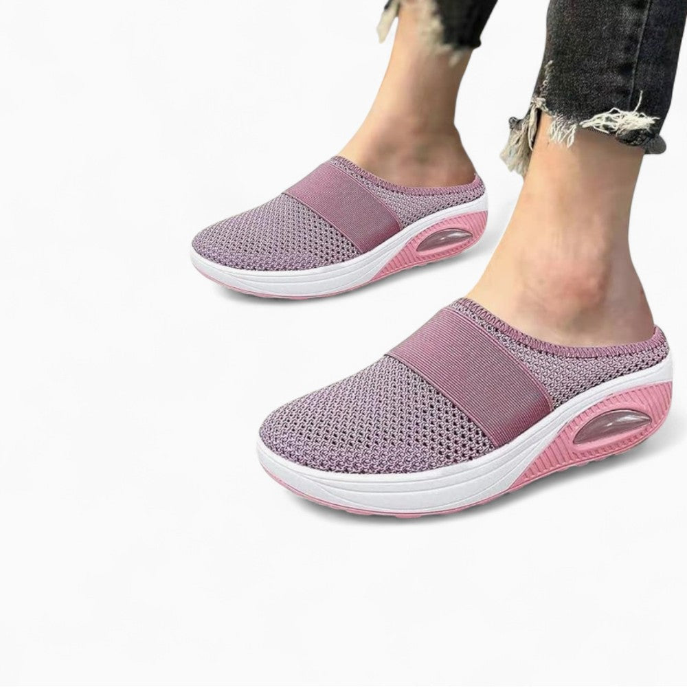 Mocassins Ajourés Style Vintage À Petit Talon Compensé Pour Femme