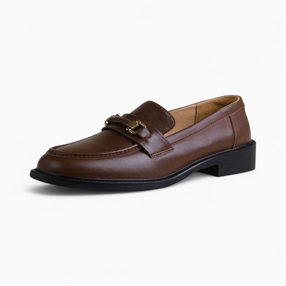 Mocassins À Talons En Cuir Pour Femmes