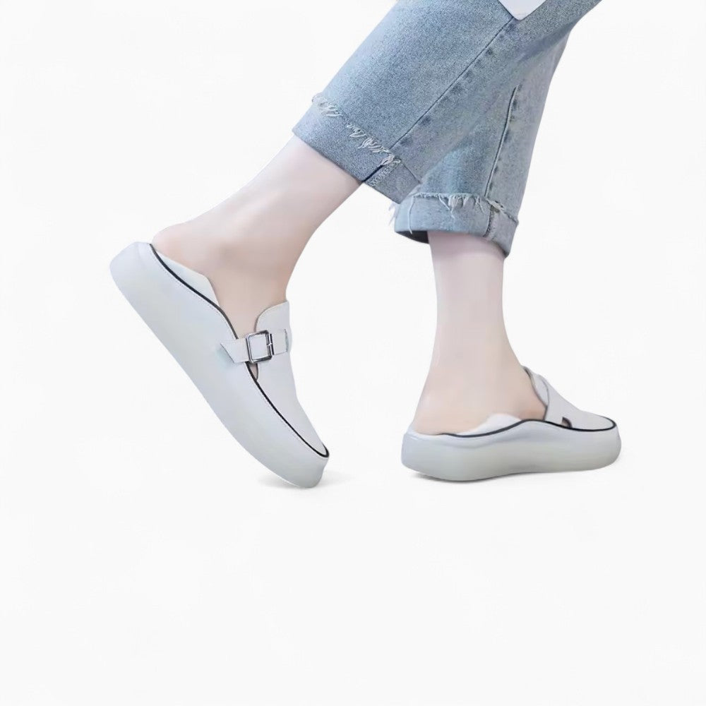 Mocassins À Semelle Épaisse En Cuir Pour Femme