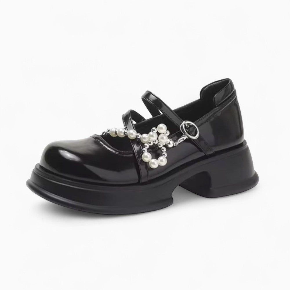 Mocassins À Semelle Épaisse Avec Chaîne Et Perles