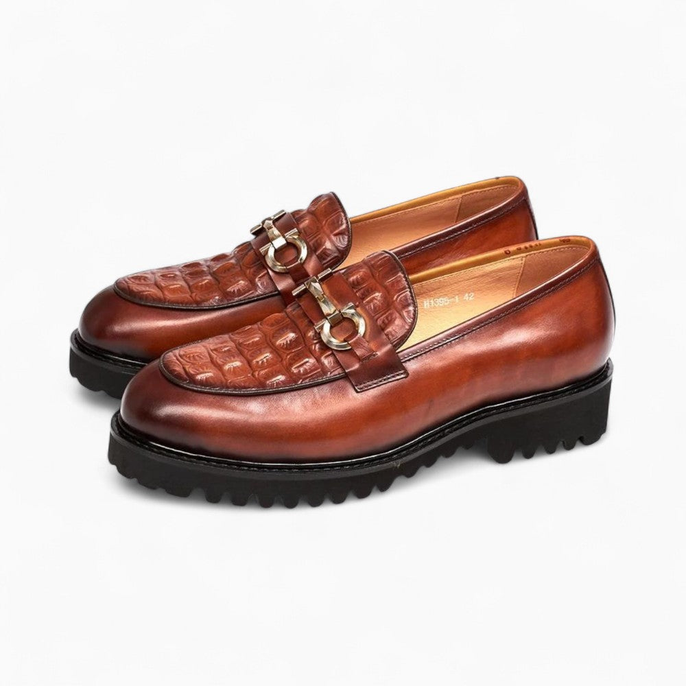 Mocassins À Plateforme Vernis Pour Homme