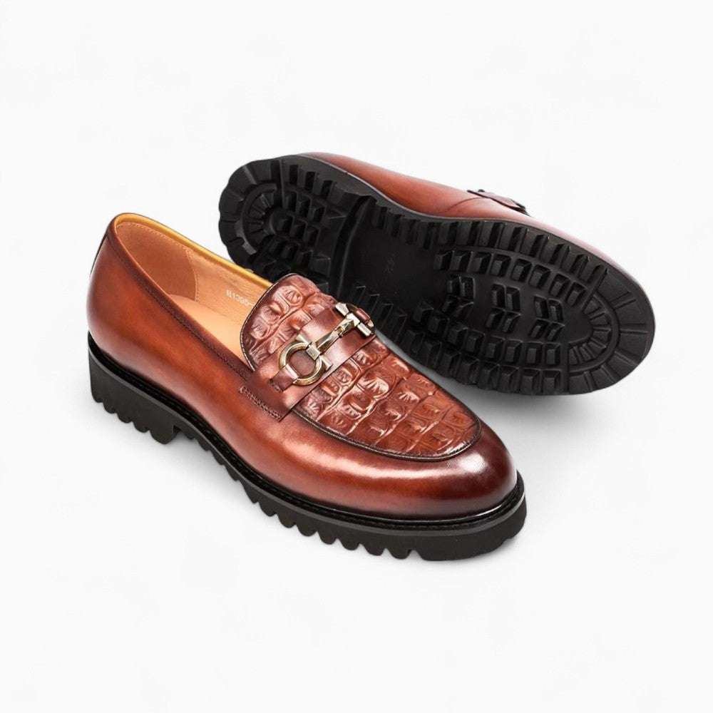 Mocassins À Plateforme Vernis Pour Homme