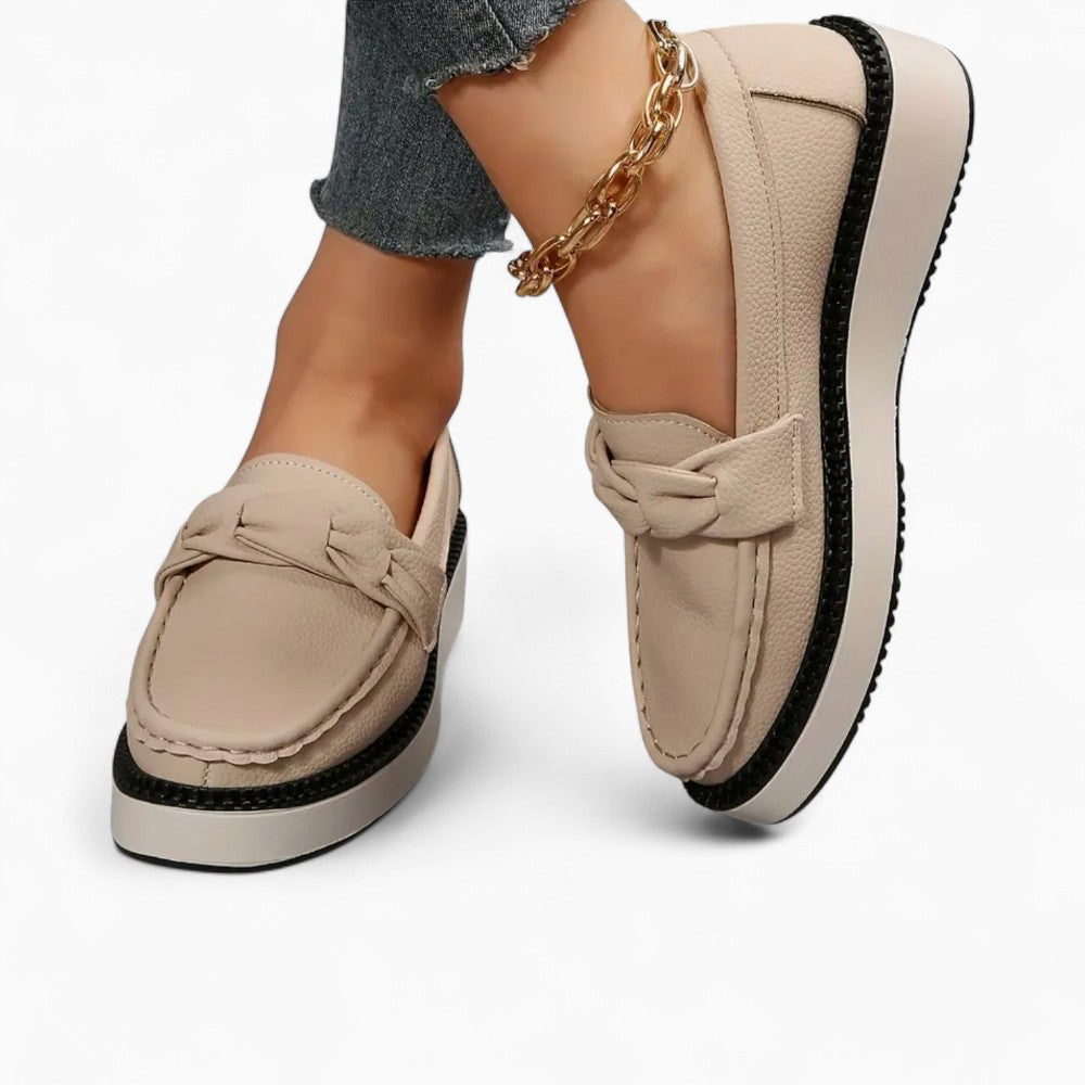 Mocassins À Plateforme Effet Cuir Suédé Pour Femme