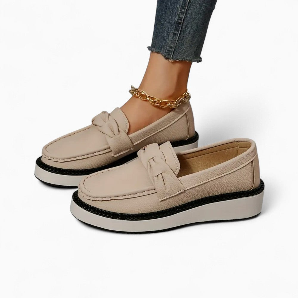 Mocassins À Plateforme Effet Cuir Suédé Pour Femme