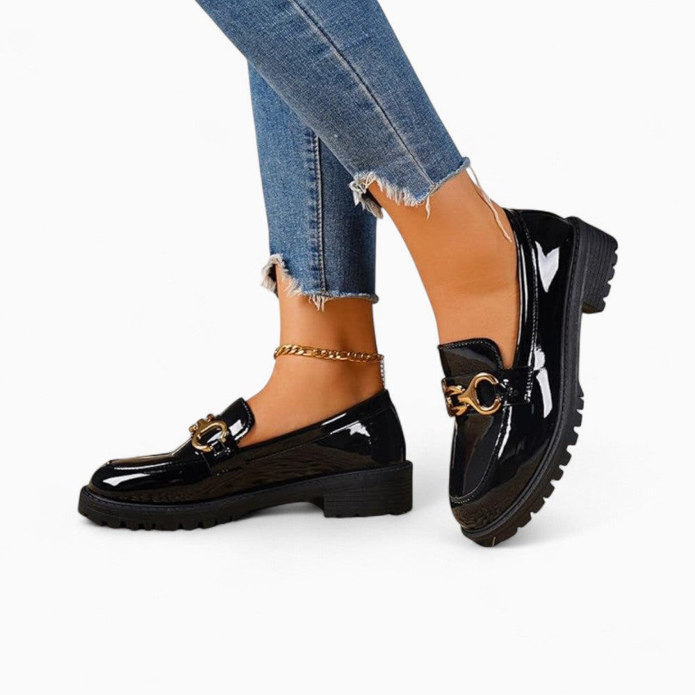 Mocassins À Plateforme De Style Britannique Pour Femme