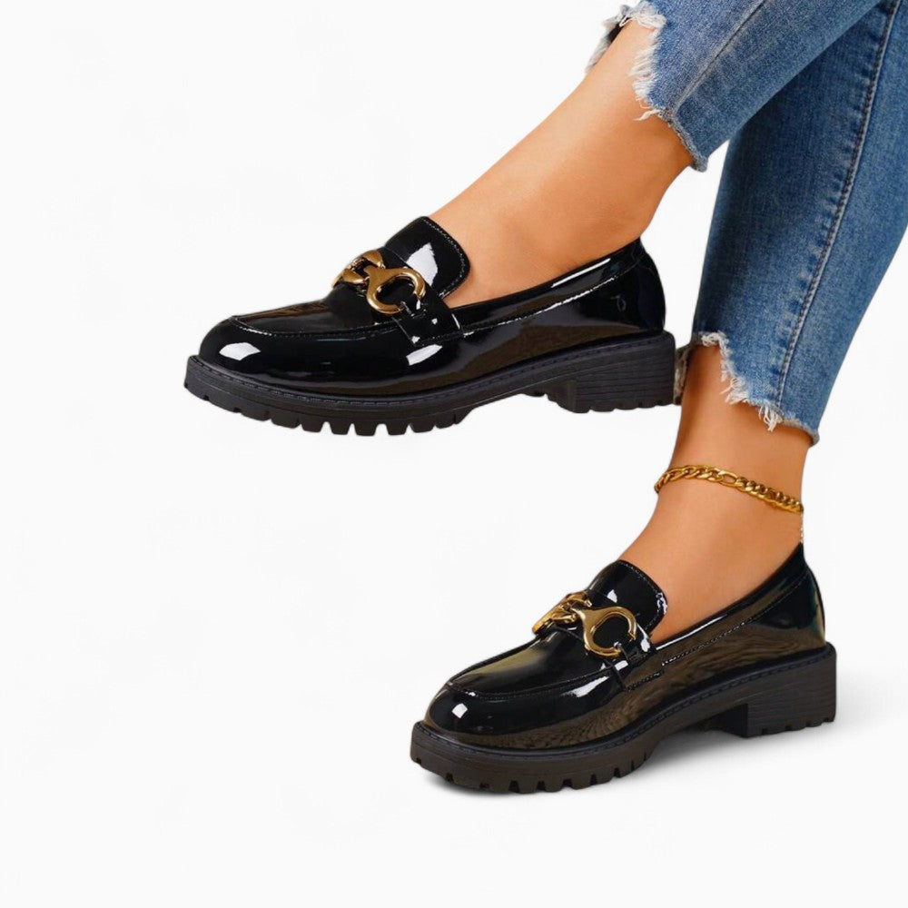 Mocassins À Plateforme De Style Britannique Pour Femme