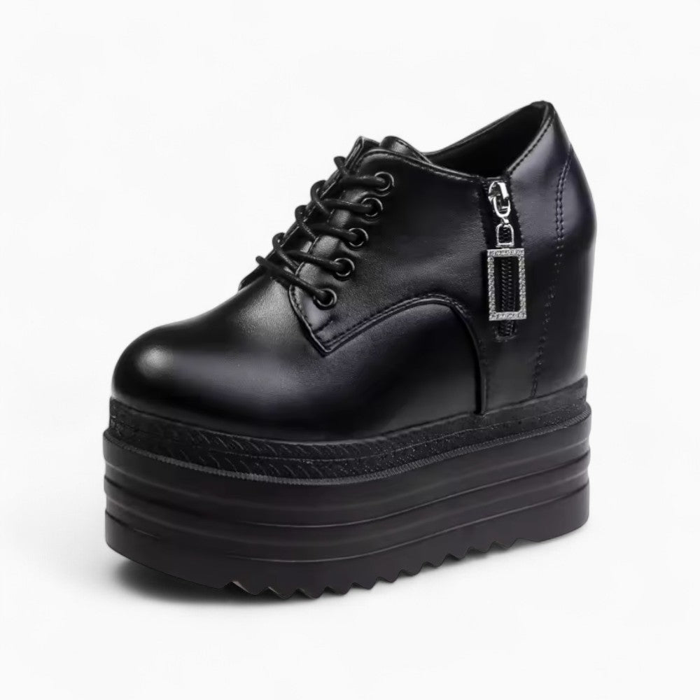 Mocassins À Plateforme Avec Fermeture Éclair Pour Femme