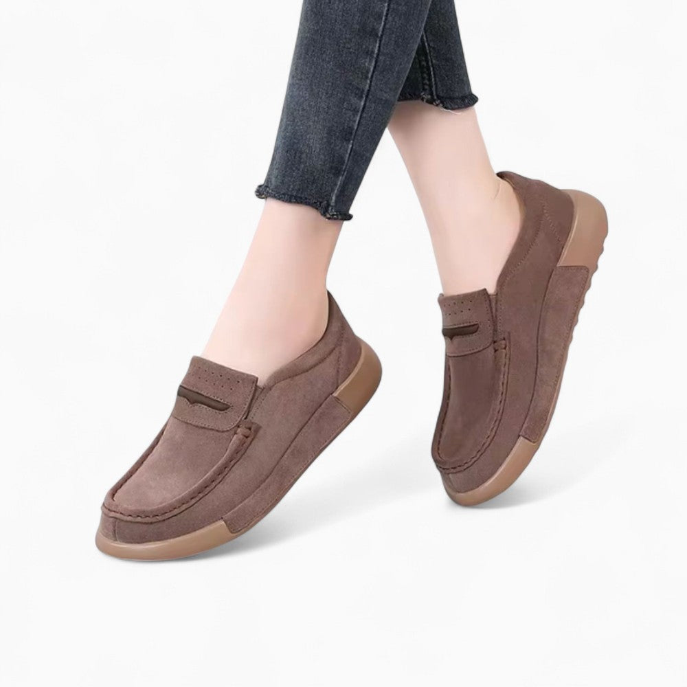 Mocassins À Plateforme Aspect Daim Pour Femme