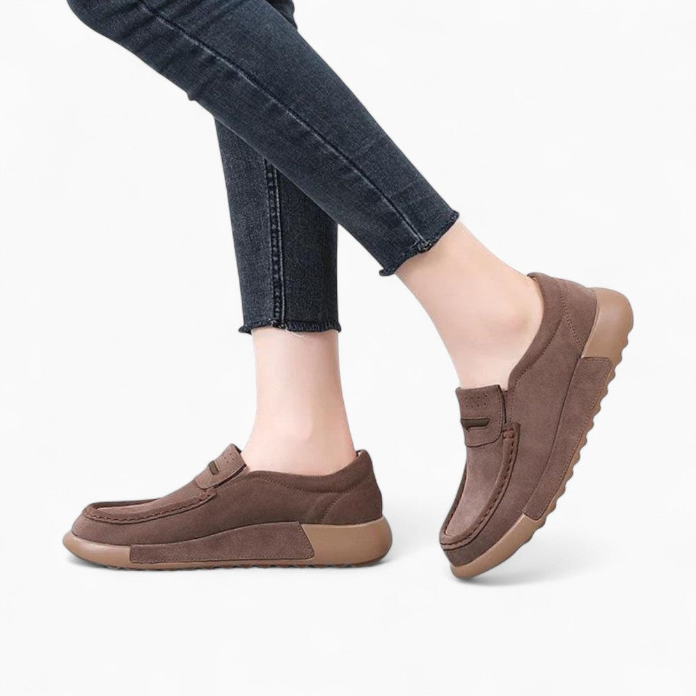 Mocassins À Plateforme Aspect Daim Pour Femme
