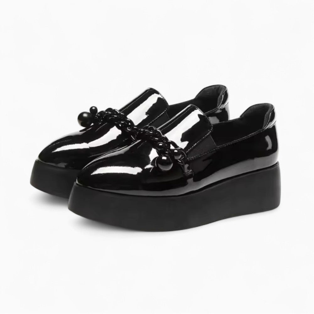 Mocassins À Plateforme À Chaine Métallique