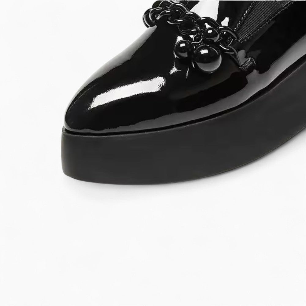 Mocassins À Plateforme À Chaine Métallique