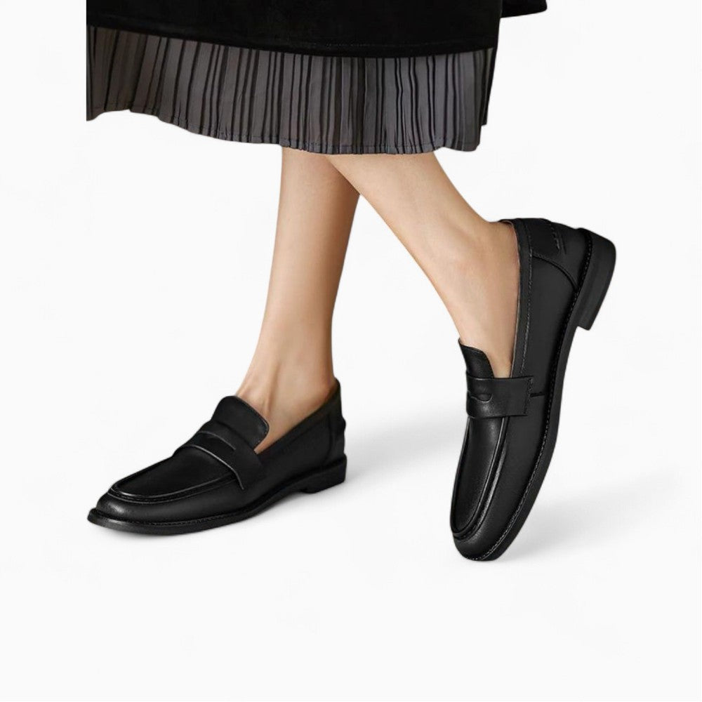 Mocassins À Petit Talon Épais Pour Femme