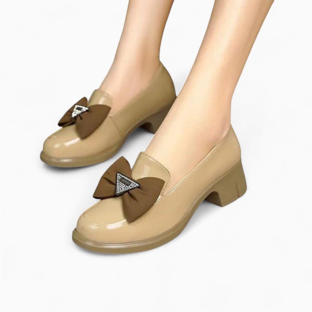 Mocassins À Noeud Papillon Et Semelle Épaisse