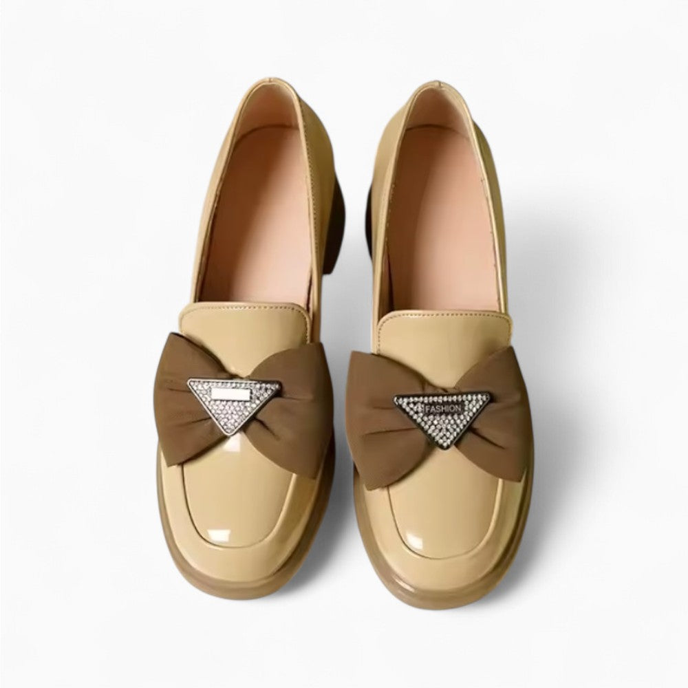 Mocassins À Noeud Papillon Et Semelle Épaisse