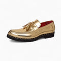 Mocassins À Glands Vernis À Boucle Dorée Pour Homme