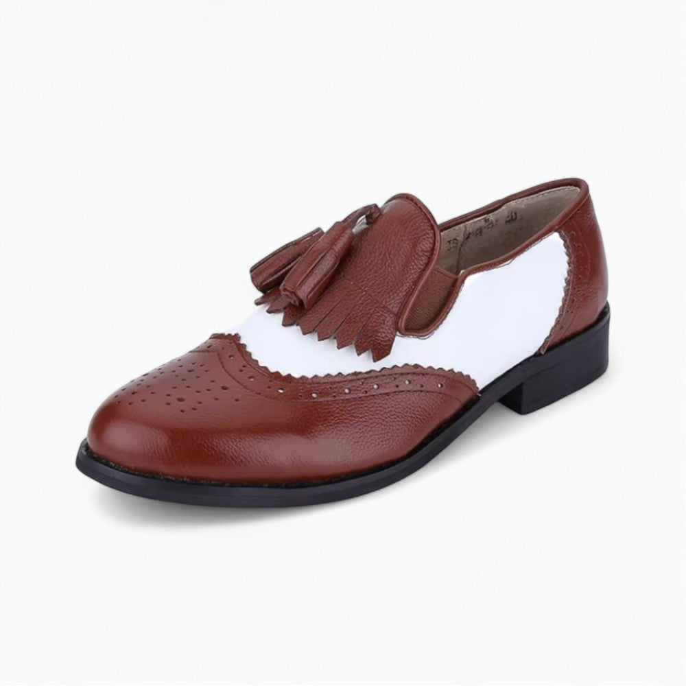 Mocassins À Glands Et À Franges En Cuir Pour Femme