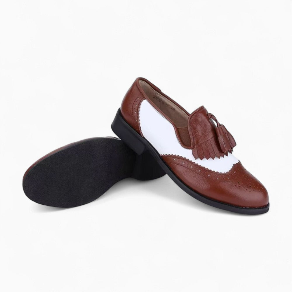 Mocassins À Glands Et À Franges En Cuir Pour Femme
