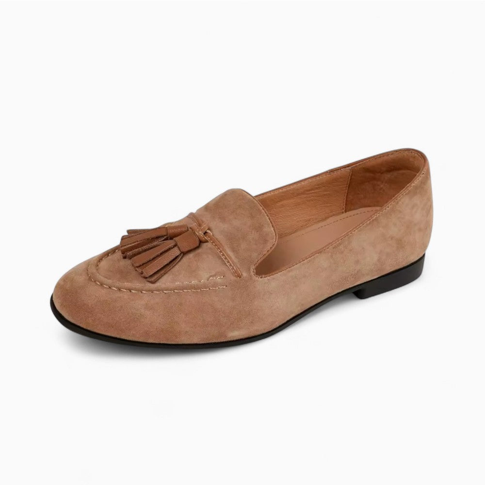 Mocassins À Glands En Daim Véritable Pour Femme